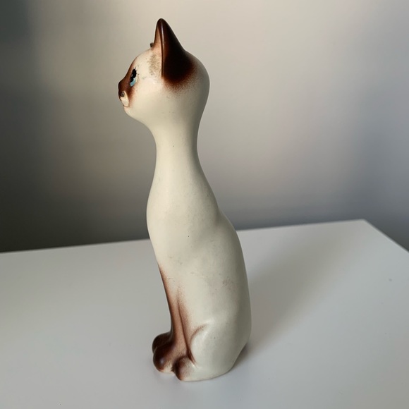 Vintage Kitsch Siamese Ceramic Cat Figurine - Picture 5 of 10